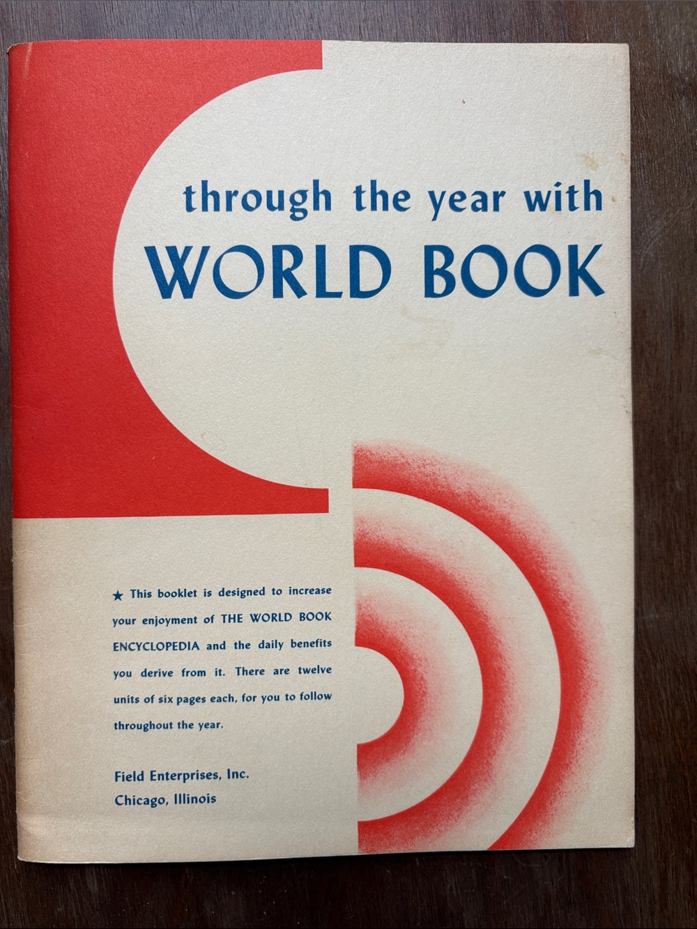 1957 Through the Year with World Book Booklet
